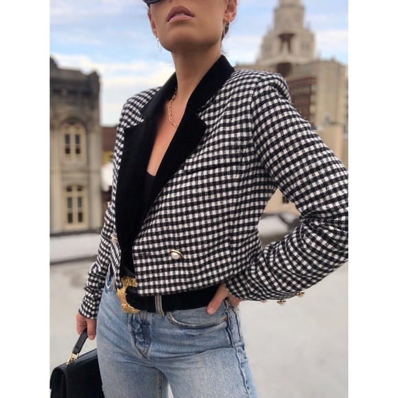 Last 1✨Dara Houndstooth Cropped Jacket - Picture 7 of 8